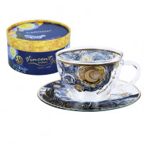 Чашка скляна+блюдце Зоряна ніч (250 мл) (841-6210)